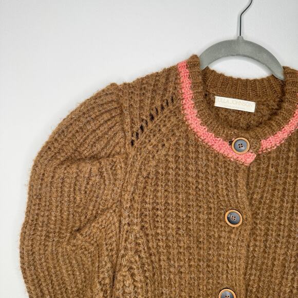 Ulla Johnson Elle Alpaca Blend Statement Sleeve Cardigan Sweater XS / P - Picture 5 of 11